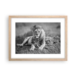 Póster en marco roble claro - La siesta real - 40x30 cm