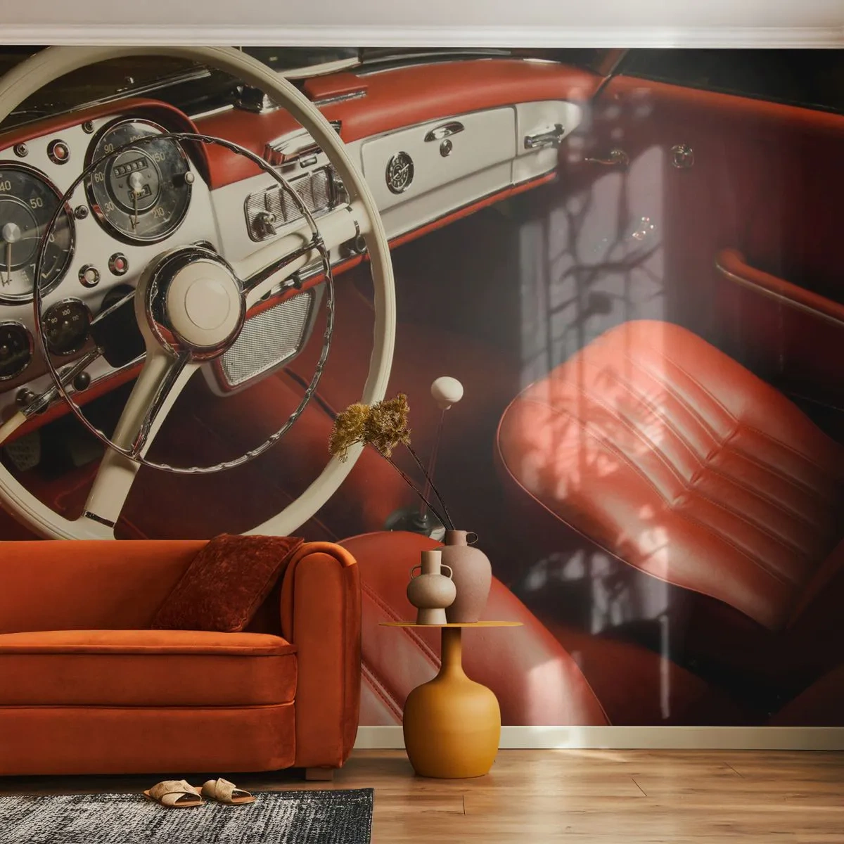 Fotomural Autadhesivo Deluxe Sticker - Lujo vintage - Auto, Clásico, Automotor - 500x350 cm