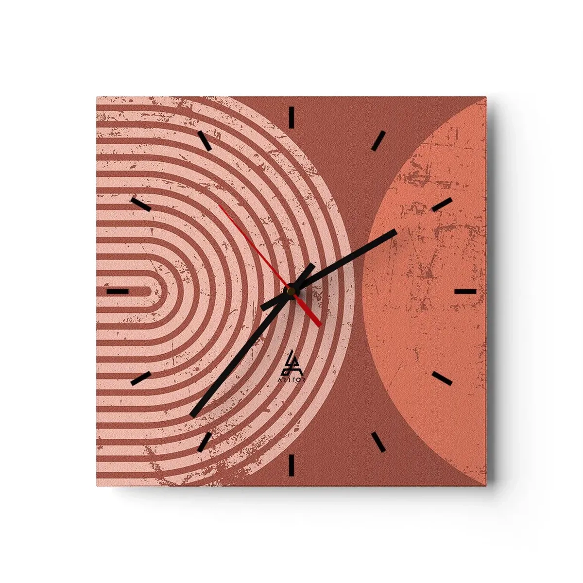 Reloj de pared - Reloj de vidrio - Estrecha relación - 40x40 cm