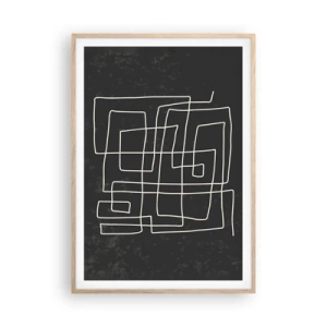 Póster en marco roble claro - No es tan sencillo - 70x100 cm