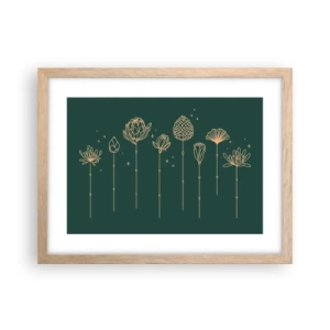 Póster en marco roble claro - La familia vegetal - 40x30 cm