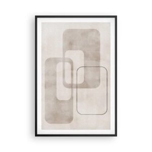 Póster en marco negro - Fuga geométrica - 61x91 cm