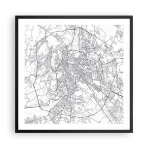 Póster en marco negro - El círculo romano - 60x60 cm