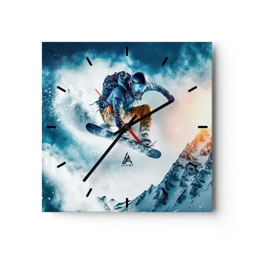 Reloj de pared - Reloj de vidrio - Emociones extremas - 40x40 cm
