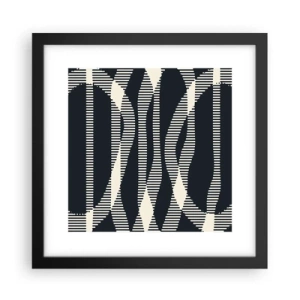 Póster en marco negro - Un intento de romper la oscuridad - 30x30 cm