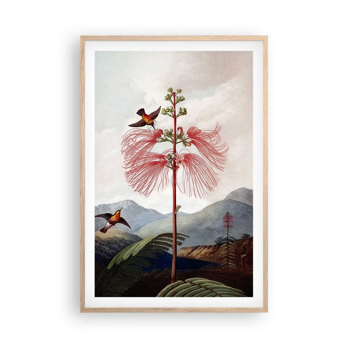 Póster en marco roble claro - En un paraíso tropical - 61x91 cm