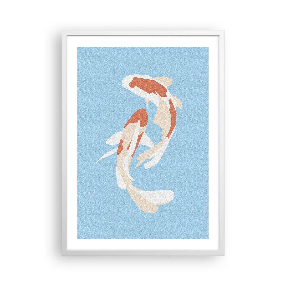 Póster en marco blanco - Natación sincronizada espontánea - 50x70 cm