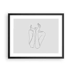 Póster en marco negro - Con qué sueñan las mujeres - 50x40 cm