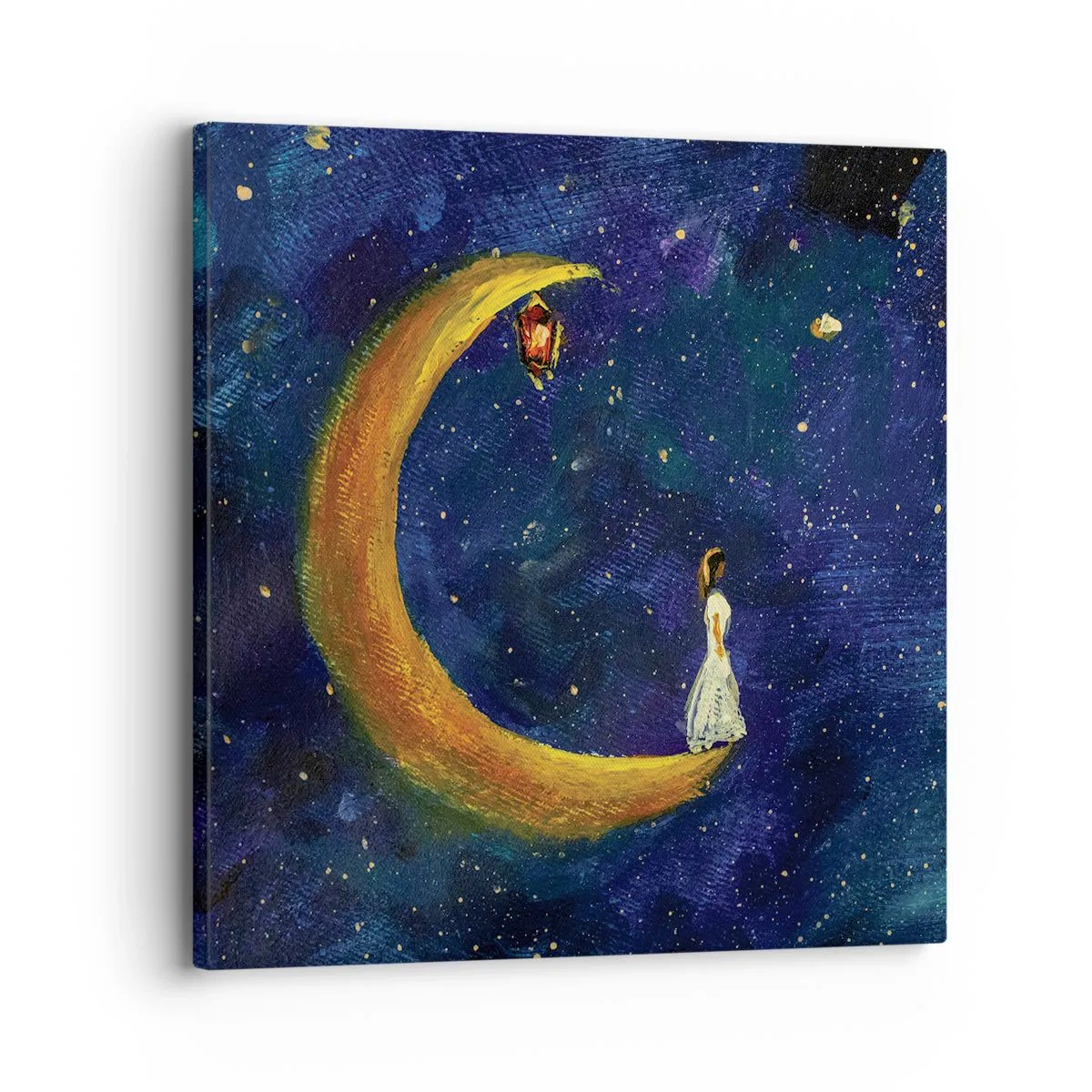 Cuadro sobre lienzo - Impresión de Imagen - La llamada de la Luna - 30x30 cm