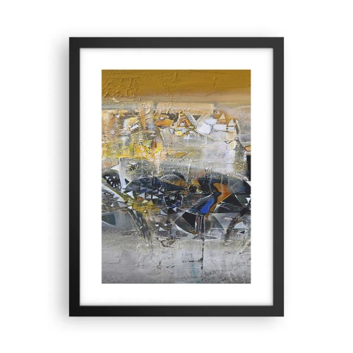 Póster en marco negro - Todo se pondrá en su sitio - 30x40 cm
