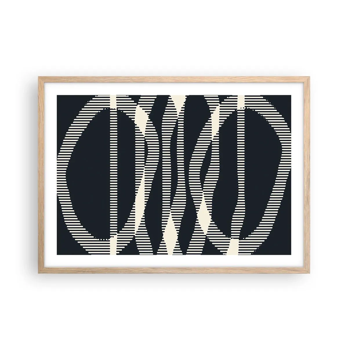 Póster en marco roble claro - Un intento de romper la oscuridad - 70x50 cm