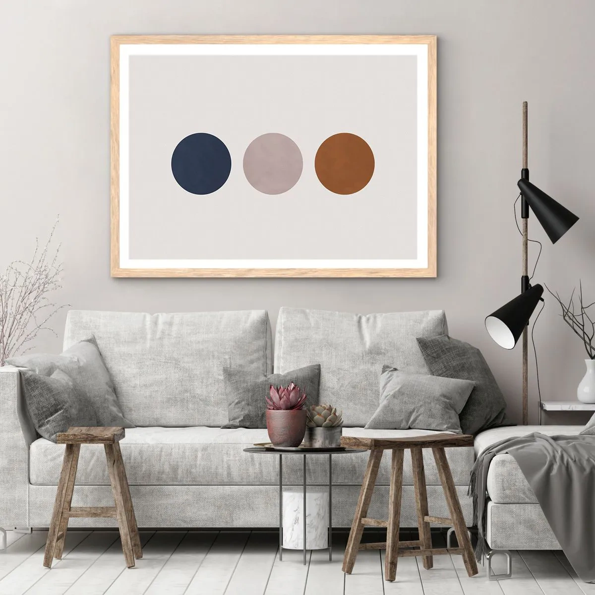 Póster en marco roble claro - Símbolo de perfección - 50x40 cm
