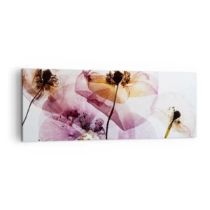 Cuadro sobre lienzo - Impresión de Imagen - Delicadas flores transparentes en tonos pastel. - 140x50cm - Cuerpo de flor - Decoración de pared moderna para salón y dormitorio ARTTOR