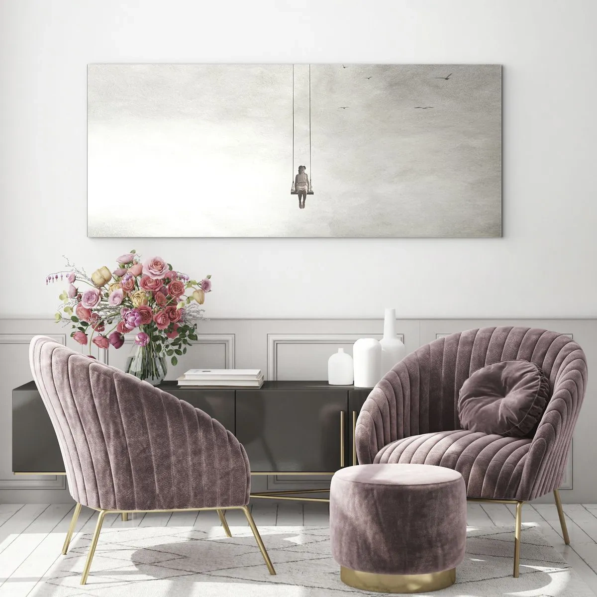 Cuadro sobre vidrio - Impresiones sobre Vidrio - El niño que llevamos dentro - 90x30 cm