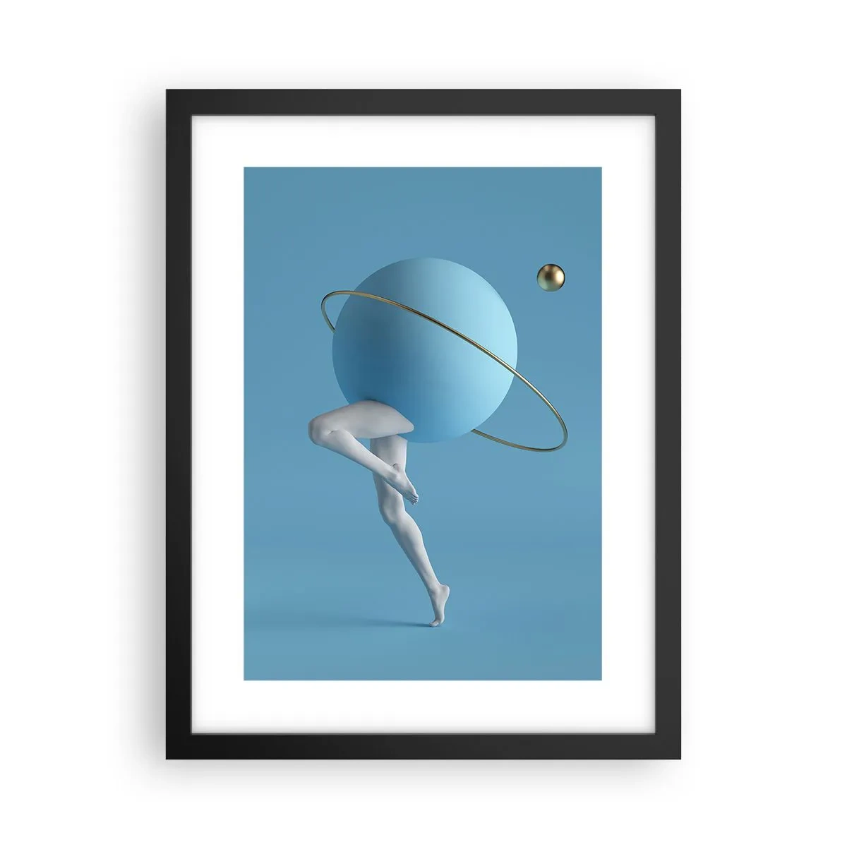 Póster en marco negro - Y los planetas se vuelven locos - 30x40 cm