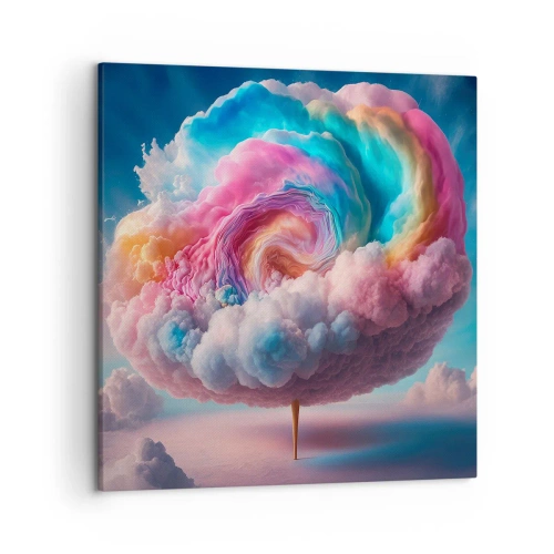 Cuadro sobre lienzo - Impresión de Imagen - El sueño de un parque de atracciones - 50x50 cm