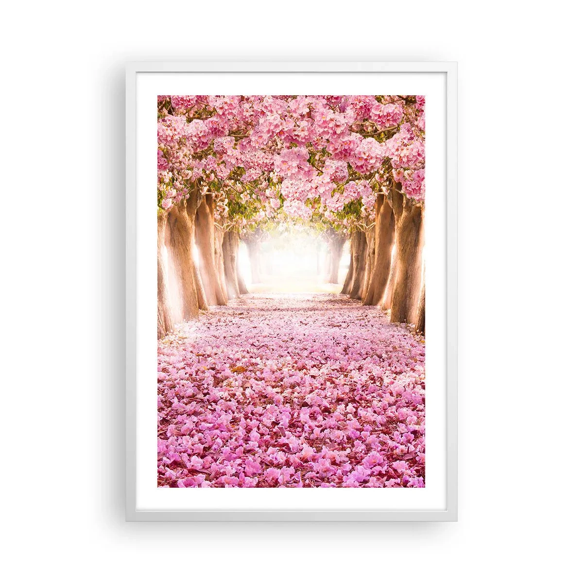 Póster en marco blanco - El camino al paraíso - 50x70 cm