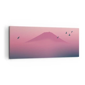 Cuadro sobre lienzo - Impresión de Imagen - Sobre las nubes - 100x40 cm