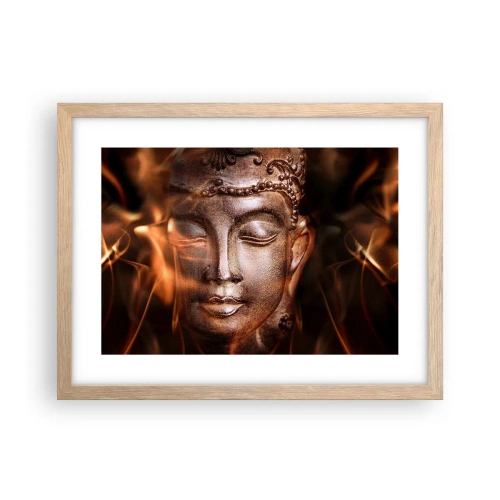 Póster en marco roble claro - Solo existe el aquí y el ahora - 40x30 cm