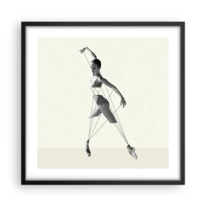 Póster en marco negro - Títere de sí misma - 50x50 cm