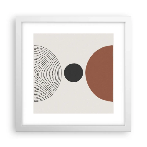 Póster en marco blanco - En el centro de la atención - 30x30 cm