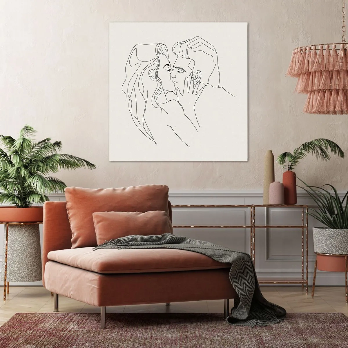 Cuadro sobre lienzo - Impresión de Imagen - Unión y sentimiento - 70x70 cm