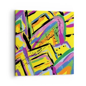 Cuadro sobre lienzo - Impresión de Imagen - Grita de alegría - 70x70 cm