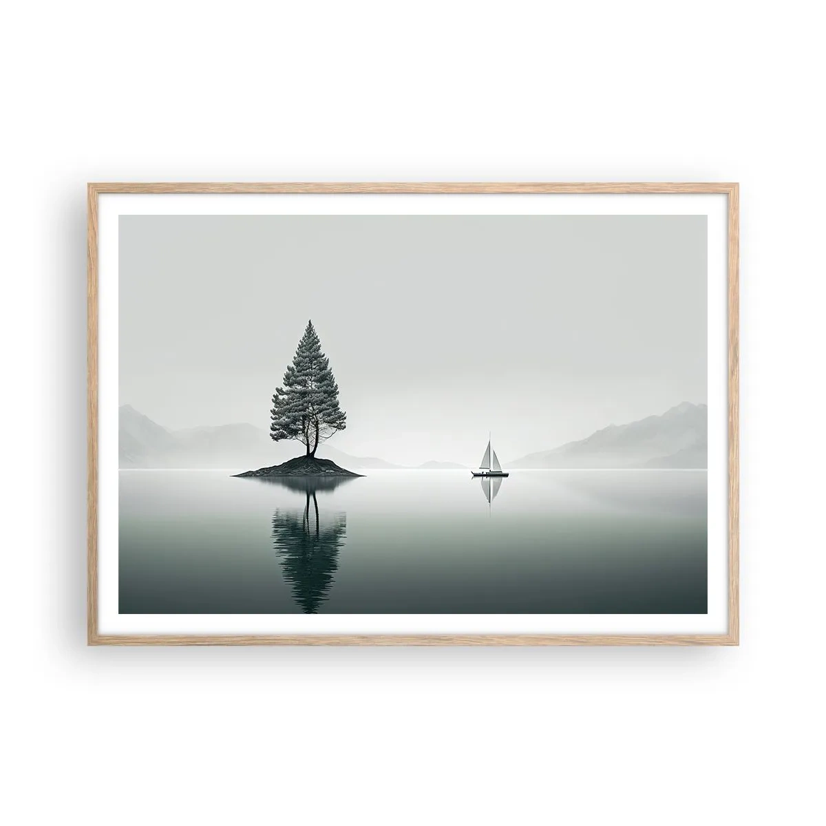 Póster en marco roble claro - Un sueño hecho realidad - 100x70 cm