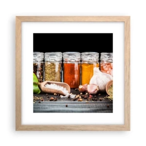 Póster en marco roble claro - Para que la vida sepa bien - 30x30 cm