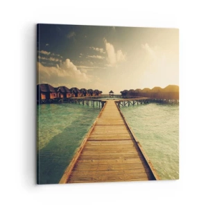 Cuadro sobre lienzo - Impresión de Imagen - Una cálida invitación - 60x60 cm