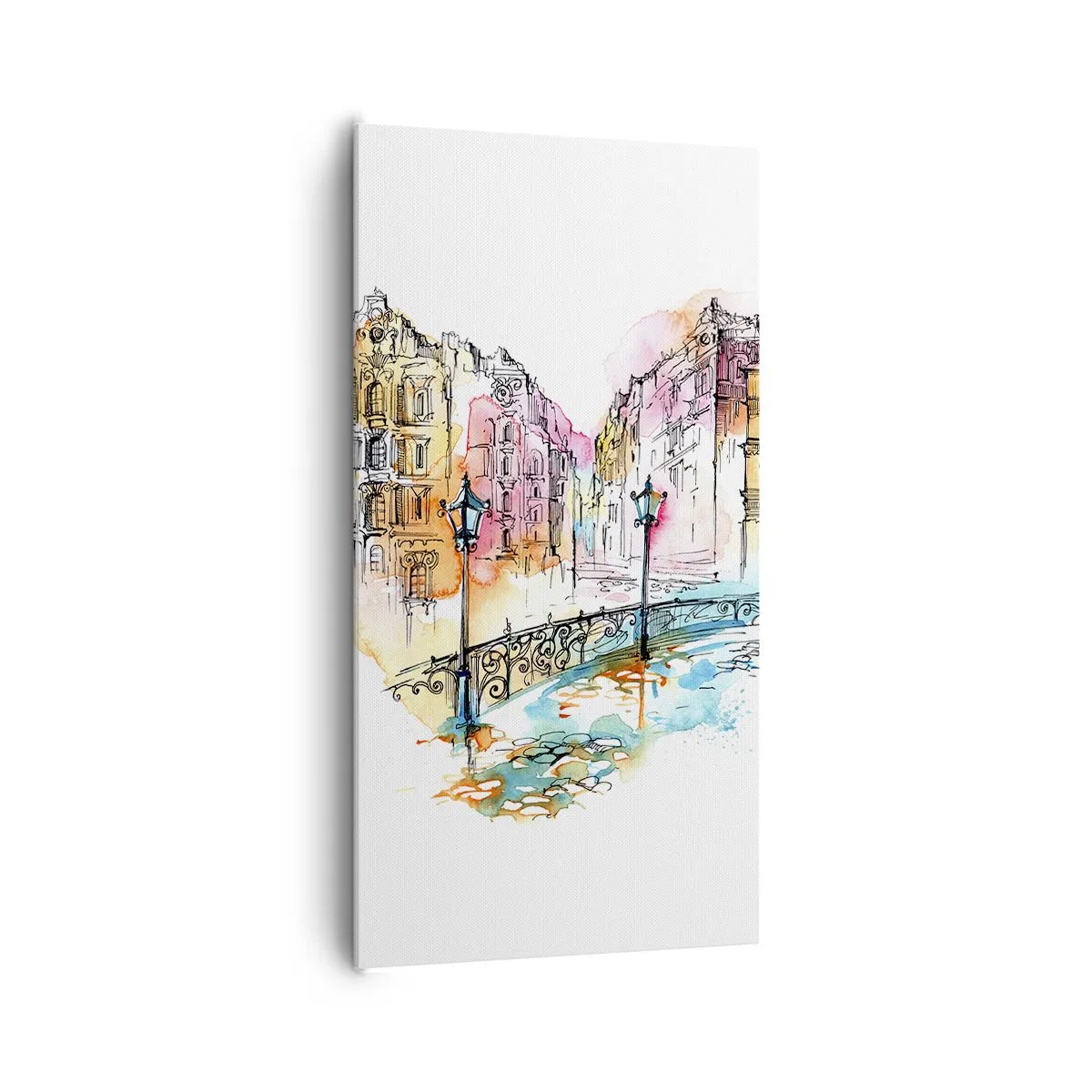 Cuadro sobre lienzo - Impresión de Imagen - El corazón de la ciudad - 65x120 cm