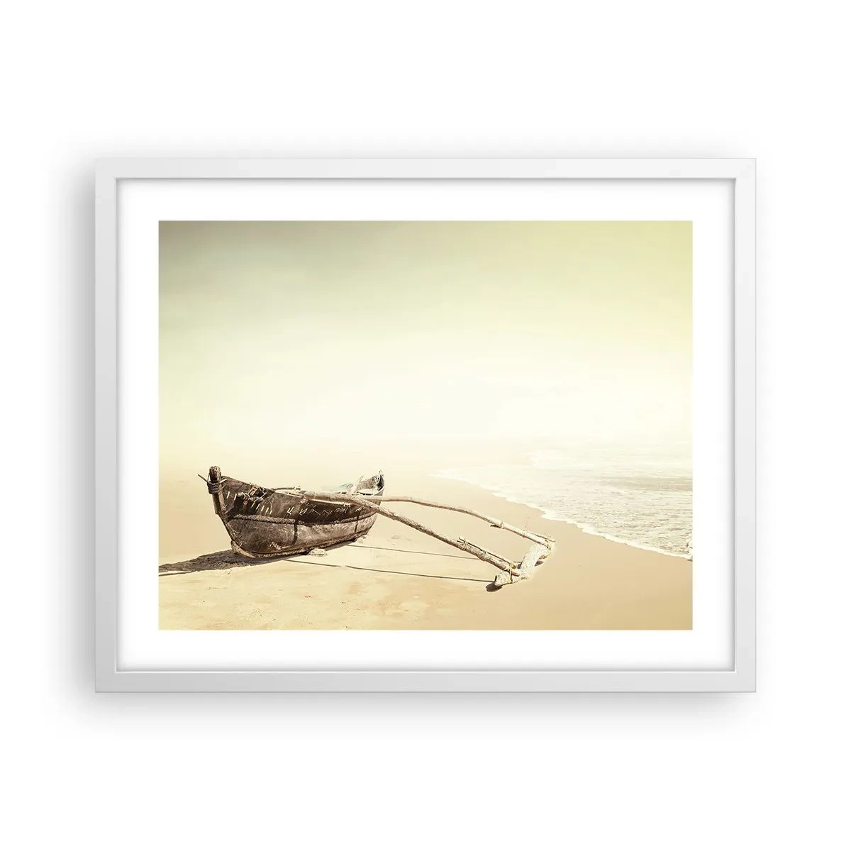 Póster en marco blanco - Un recuerdo de los mares del sur - 50x40 cm
