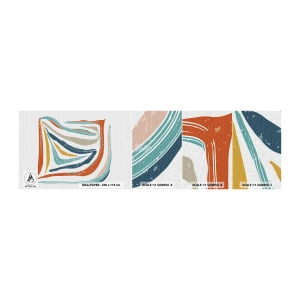 Muestra De Fotomural Standard Eco - Abstracción sonriente y amistosa - bohemia, Pedazo, Moderno - 100x30 cm