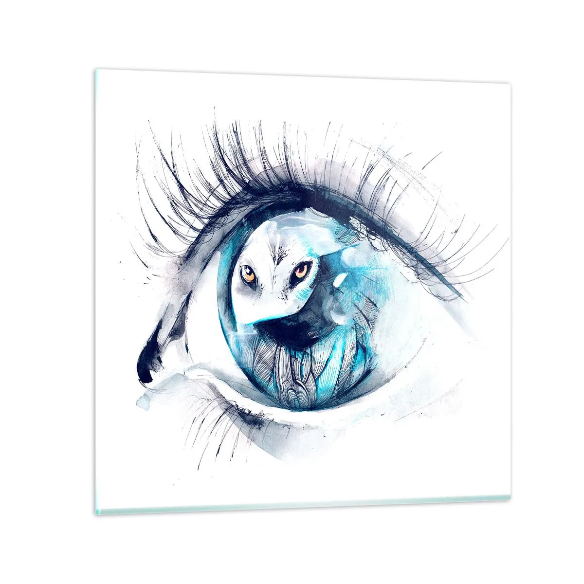 Cuadro sobre vidrio - Impresiones sobre Vidrio - Ojo con la naturaleza - 70x70 cm