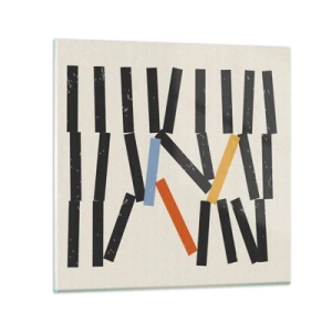 Cuadro sobre vidrio - Impresiones sobre Vidrio - Dominó - composición - 30x30 cm