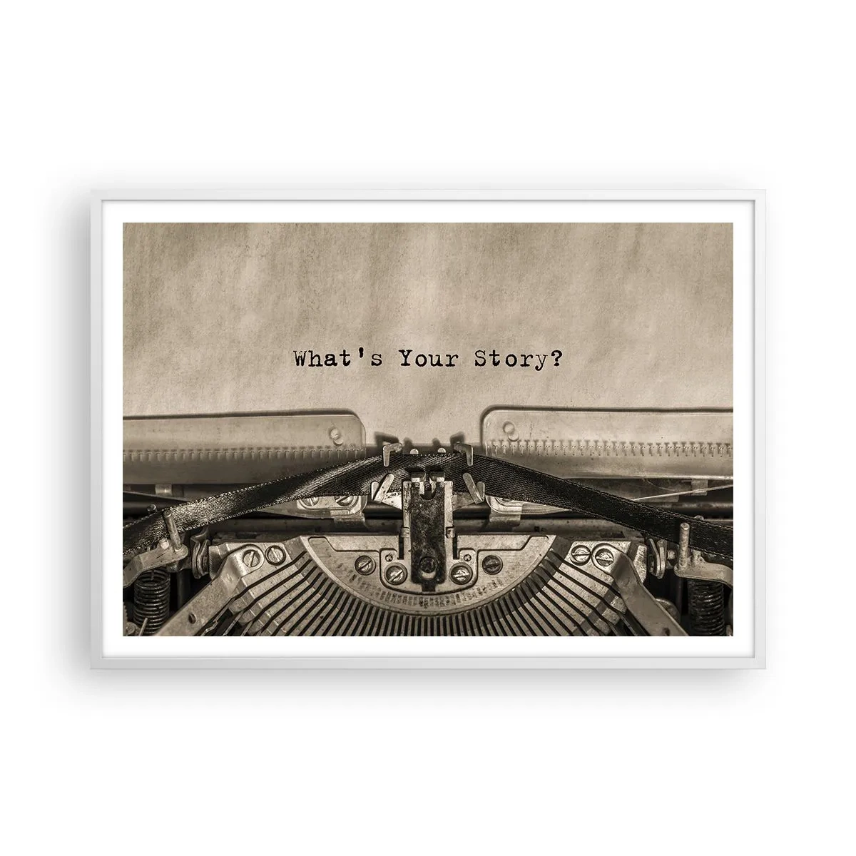 Póster en marco blanco - Solo espero una respuesta - 100x70 cm