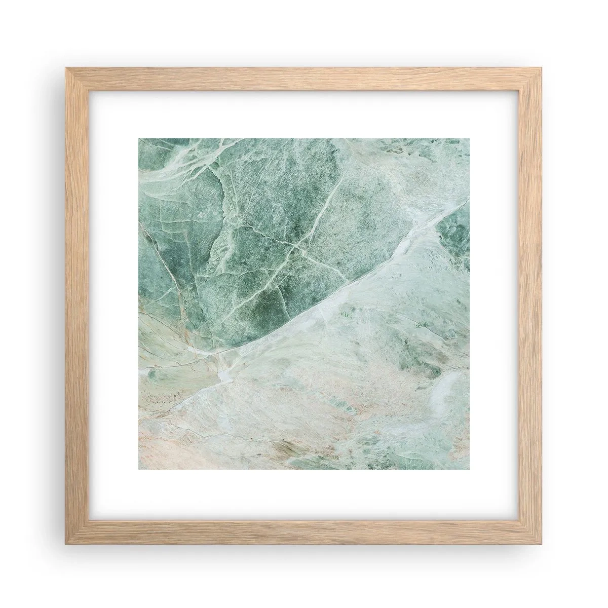 Póster en marco roble claro - El noble frescor de la piedra - 30x30 cm