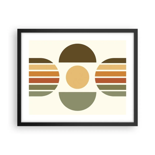 Póster en marco negro - Los tonos de la tierra - 50x40 cm