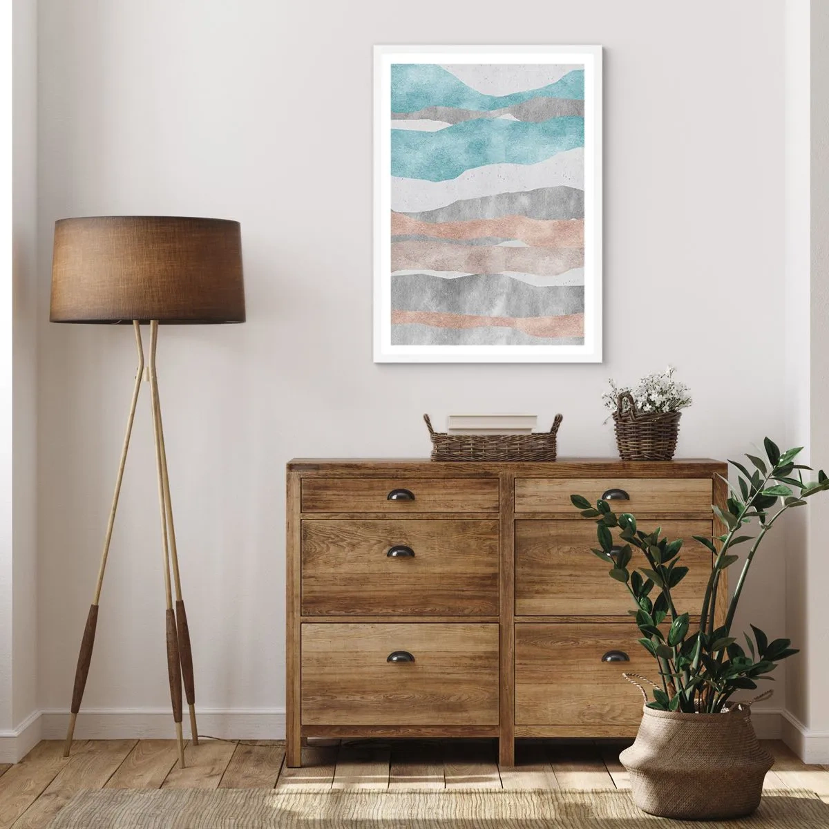 Póster en marco blanco - Un estudio de la cercanía - 40x50 cm
