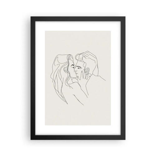 Póster en marco negro - Unión y sentimiento - 30x40 cm