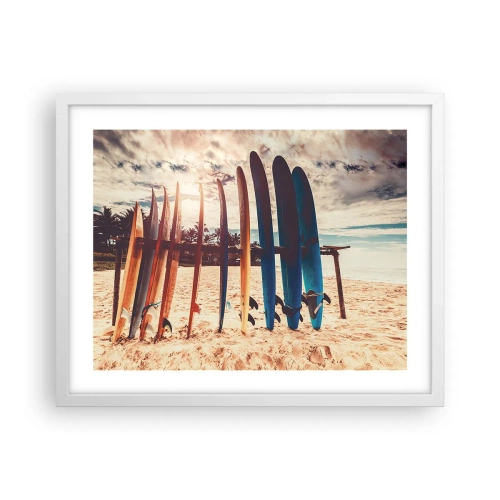 Póster en marco blanco - Buenas noches, hasta mañana - 50x40 cm