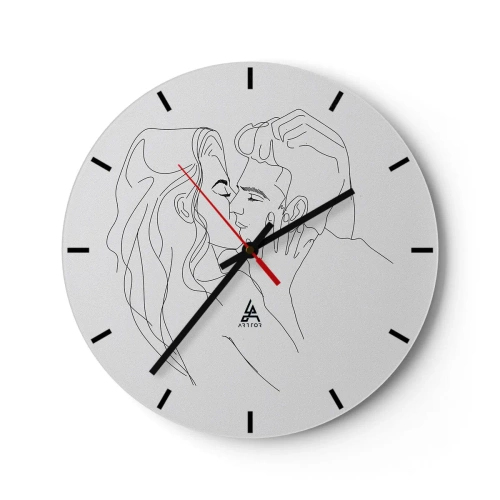 Reloj de pared - Reloj de vidrio - Alineados - 40x40 cm