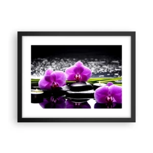 Póster en marco negro - Ahogarse en la paz y la tranquilidad - 40x30 cm