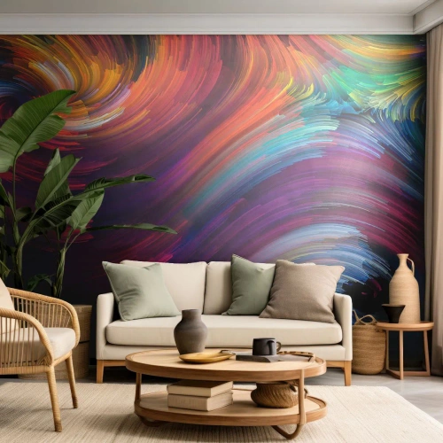 Fotomural Premium Sand - El comienzo de un nuevo mundo - Abstracción, Pedazo, Patrón moderno - 150x105 cm