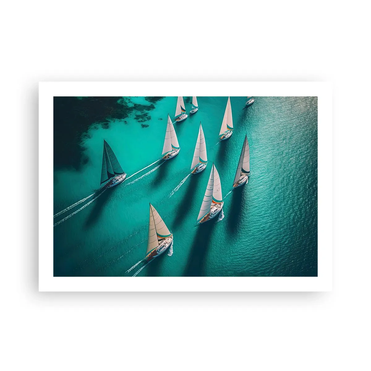 Póster - En competición con el viento - 70x50 cm