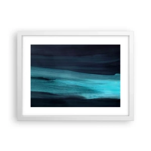 Póster en marco blanco - Nadar con la corriente - 40x30 cm