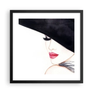 Póster en marco negro - Elegancia y sensualidad - 40x40 cm