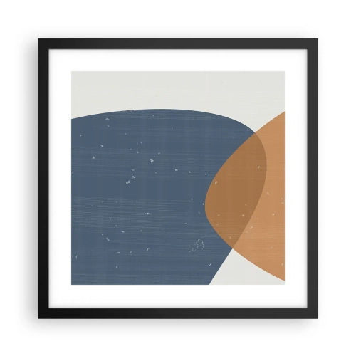 Póster en marco negro - Óvalos e influencias - 40x40 cm