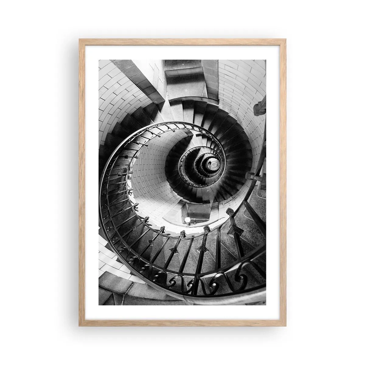 Póster en marco roble claro - Cada vez más alto - 50x70 cm