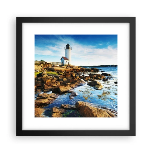 Póster en marco negro - Esperando vuestro regreso - 30x30 cm